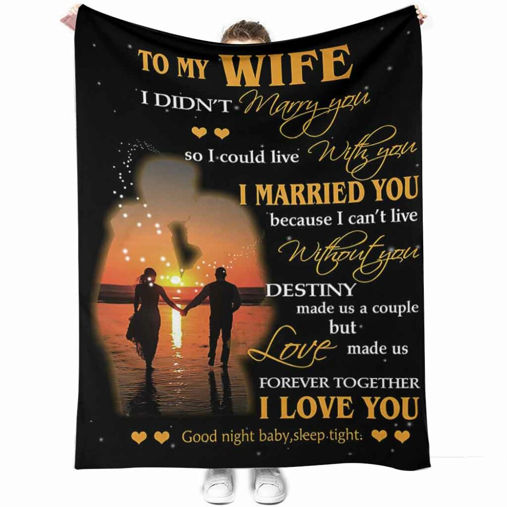 Family To My Wife Husband And Wife I Married You - Flannel Blanket - Owl Ohh - Owl Ohh