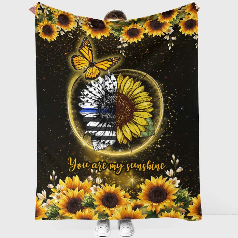 Sunflower You Are My Sunshine - Flannel Blanket - Owl Ohh - Owl Ohh