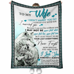 Wolf To My Wife I Love You I Could Live With You - Flannel Blanket - Owl Ohh - Owl Ohh