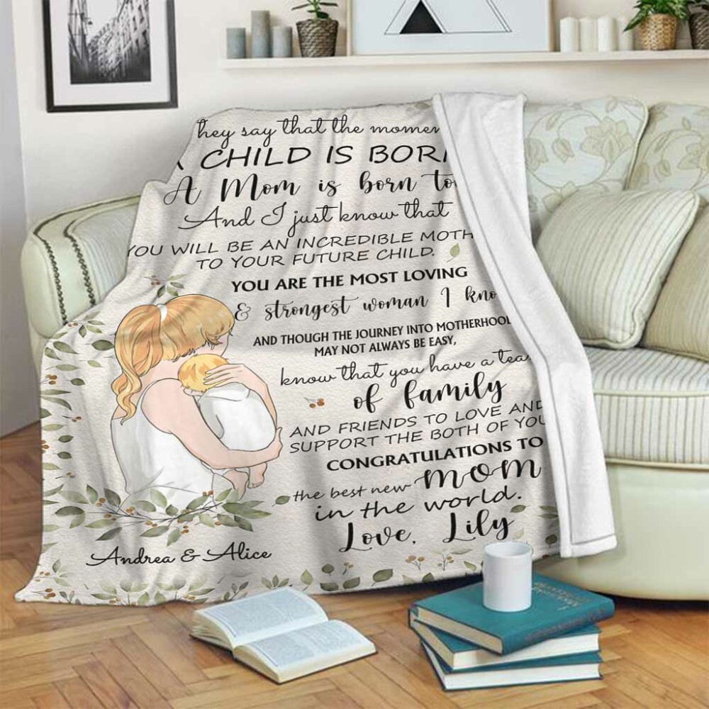 Family The Moment A Child Is Born Personalized - Flannel Blanket - Owl Ohh - Owl Ohh