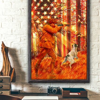 Hunting Lover And Dog - Vertical Poster - Owl Ohh - Owl Ohh