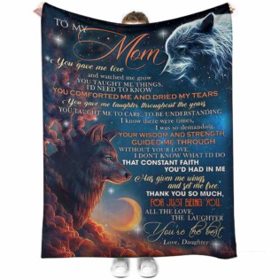 Wolf To My Mom Thank You - Flannel Blanket - Owl Ohh - Owl Ohh