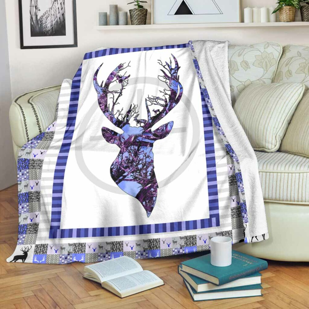 Hunting Deer Love So Cool - Flannel Blanket - Owl Ohh - Owl Ohh