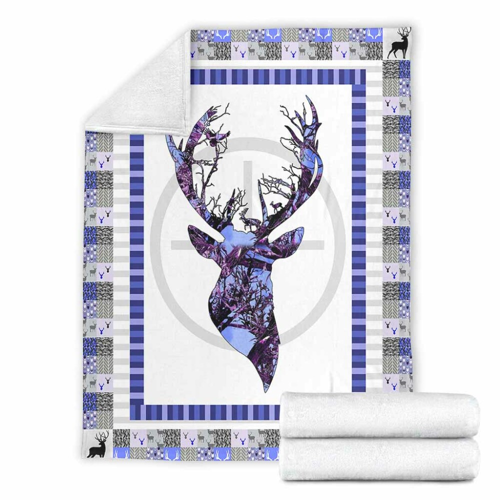 Hunting Deer Love So Cool - Flannel Blanket - Owl Ohh - Owl Ohh