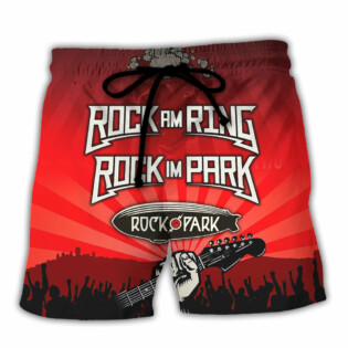 Rock Am Ring And Rock Im Park Red Vibe Music Lover Amazing Style - Beach Short - Owl Ohh - Owl Ohh