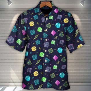DnD Dice Colorful Style - Hawaiian Shirt - Owl Ohh-Owl Ohh