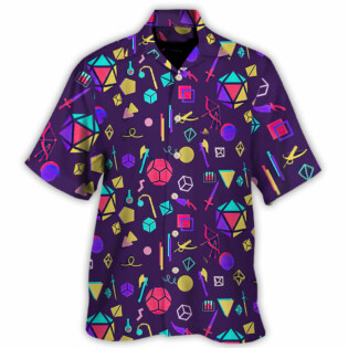 DnD Tabletop RPG Weapons Items Purple - Hawaiian Shirt - Owl Ohh-Owl Ohh