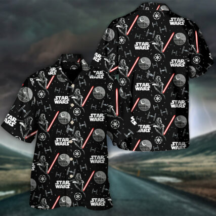 Star Wars Darth Vader With Light Saber - Hawaiian Shirt For Men, Women, Kids - Owl Ohh-Owl Ohh