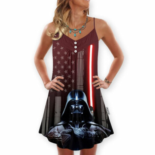 SW Darth Vader American Flag - V-neck Sleeveless Cami Dress