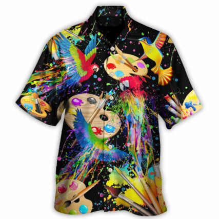 Parrot Painting Your Dream - Hawaiian Shirt - Owl Ohh - Owl Ohh