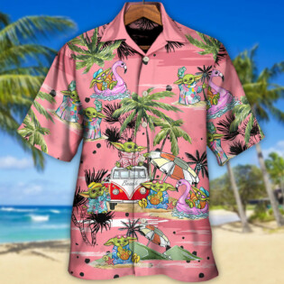 SW Disney Baby Yoda Pink - Hawaiian Shirt - Owl Ohh-Owl Ohh