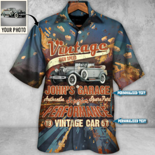 Route 66 Vintage Car Take Me On A Road Trip Custom Photo Personalized - Hawaiian Shirt - Personalized Photo Gifts for men and women, kids - Owl Ohh