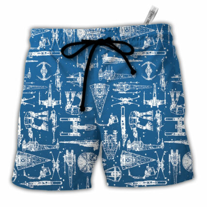 Star Trek Space Ships - Beach Short