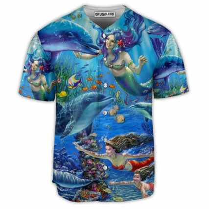 Dolphin Mermaid Love Style Life - Baseball Jersey - Owl Ohh