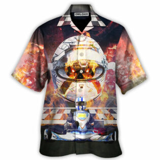 Kart Racing Skull Fire Faster And Faster - Hawaiian Shirt - Owl Ohh - Owl Ohh