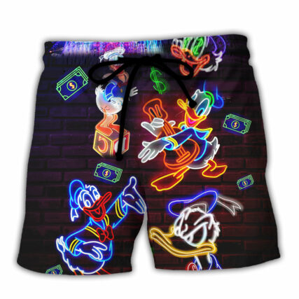 Donald Duck Happy Money Neon Sign - Beach Short - Owl Ohh-Owl Ohh