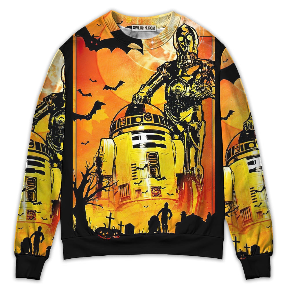 Starwars Halloween R2-D2 and C-3PO Appear - Sweater