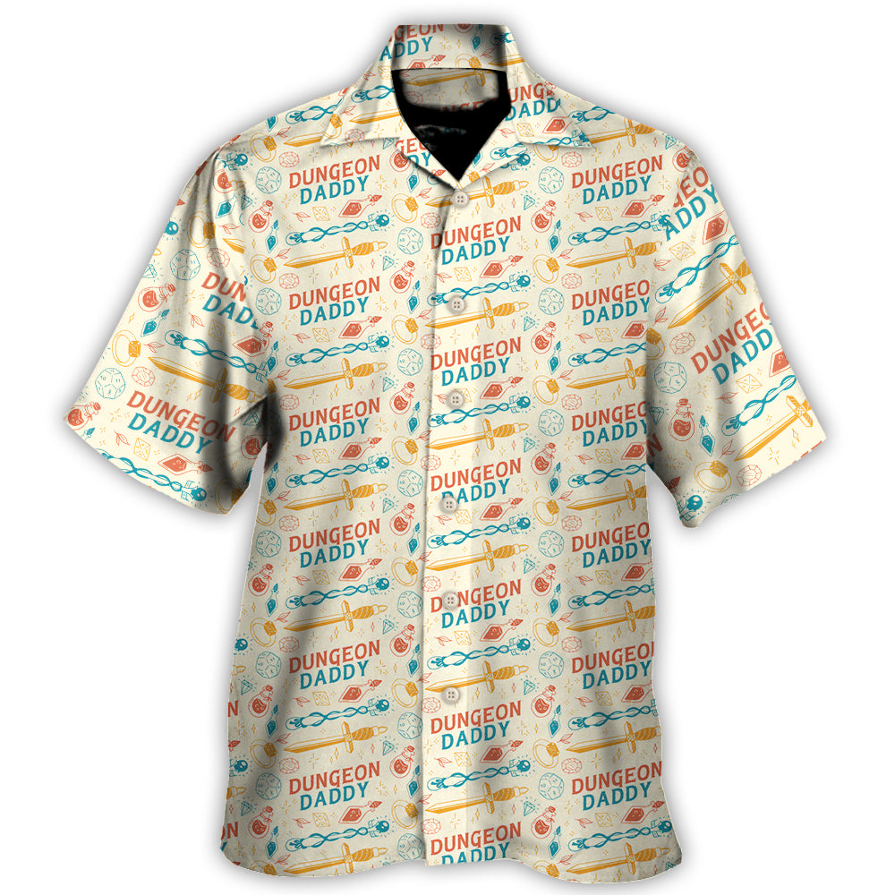 DnD Dungeon Daddy Pattern - Hawaiian Shirt - Owl Ohh-Owl Ohh