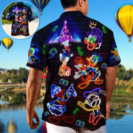 Donald Duck Happy Money Neon Sign - Hawaiian Shirt - Owl Ohh-Owl Ohh