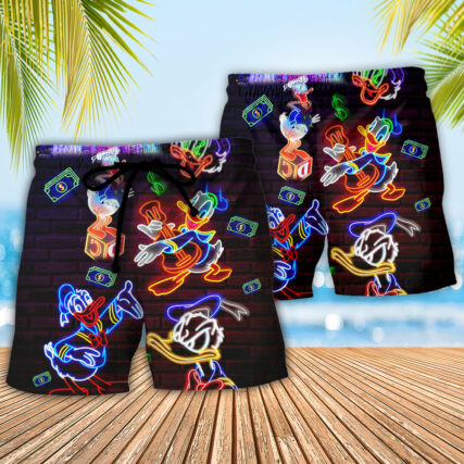Donald Duck Happy Money Neon Sign - Beach Short - Owl Ohh-Owl Ohh