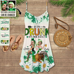 St Patricks Day Besties Best Friend Forever Custom Photo Personalized - V-neck Sleeveless Cami Dress - Personalized Photo Gifts - Owl Ohh