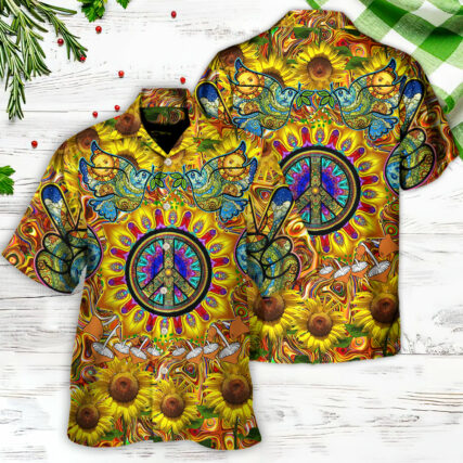 Hippie Sunflowers Love Sunshine Yellow Amazing Style - Hawaiian Shirt - Owl Ohh - Owl Ohh