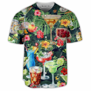 Cocktail ls I Left My Heart In Hawaii - Baseball Jersey - Owl Ohh - Owl Ohh