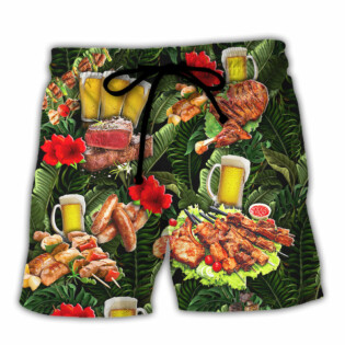 Barbecue Funny BBQ Beer Once You Put My Meat In Your Mouth You're Going To Want To Swallow - Beach Short