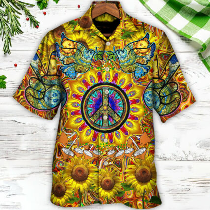 Hippie Sunflowers Love Sunshine Yellow Amazing Style - Hawaiian Shirt - Owl Ohh - Owl Ohh