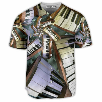 Piano Music Is My Life Lover Art Style - Baseball Jersey - Owl Ohh