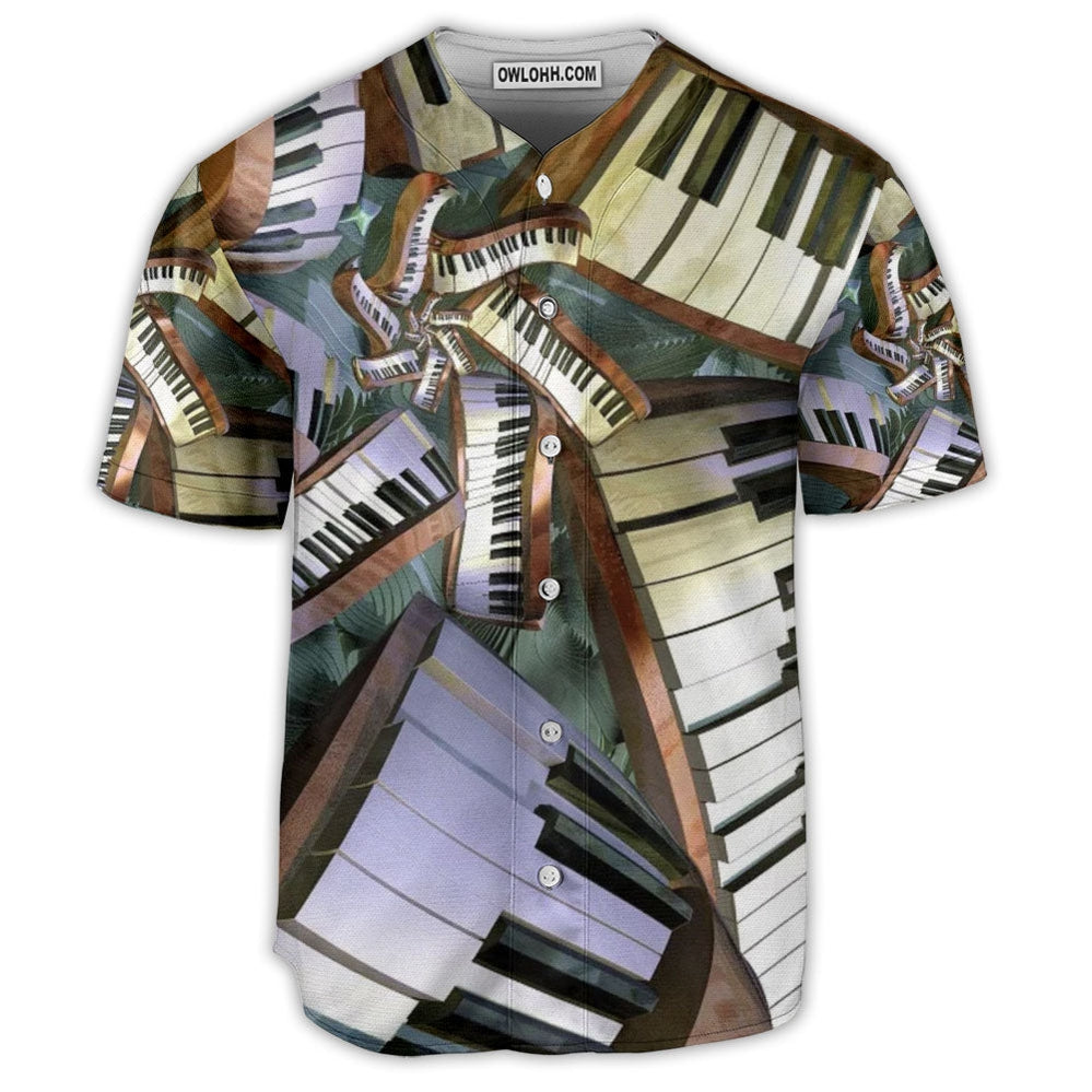 Piano Music Is My Life Lover Art Style - Baseball Jersey - Owl Ohh