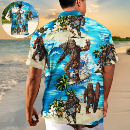 Star Wars Chewbacca Surfing - Hawaiian Shirt For Men, Women, Kids - Owl Ohh-Owl Ohh