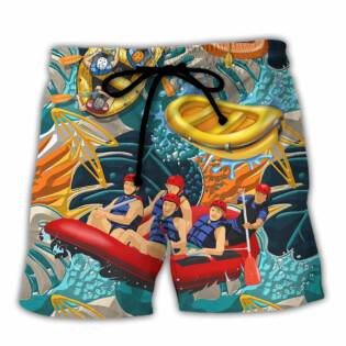 Water Rafting River Rafting Team Lover Tropical Style - Beach Short - Owl Ohh - Owl Ohh