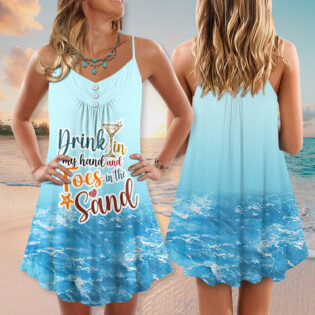Beach Drink In My Hand And Toes In The Sand - Summer Dress - Owl Ohh-Owl Ohh