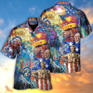 America My Patriotic Heart Beats Red White And Blue - Hawaiian Shirt - Owl Ohh - Owl Ohh