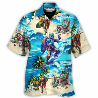 Boba Fett Star Wars Surfing - Hawaiian Shirt For Men, Women, Kids - Owl Ohh-Owl Ohh