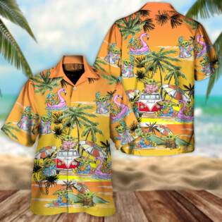 SW Disney Baby Yoda Orange - Hawaiian Shirt - Owl Ohh-Owl Ohh