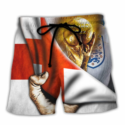 World Cup Qatar 2022 England Will Be The Champion Flag Vintage - Beach Short - Owl Ohh - Owl Ohh