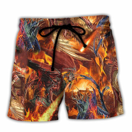 Dragon Fire Combat Amazing - Beach Short - Owl Ohh - Owl Ohh