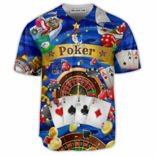 Poker Gambling Born To Play Poker Forced To Work Love Play - Baseball Jersey - Owl Ohh - Owl Ohh
