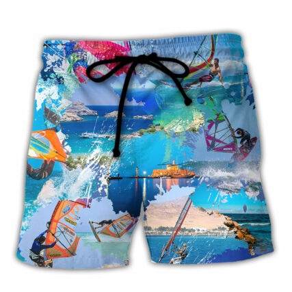 Windsurfing This Is Awesome Wind Surfer Looks Like - Beach Short