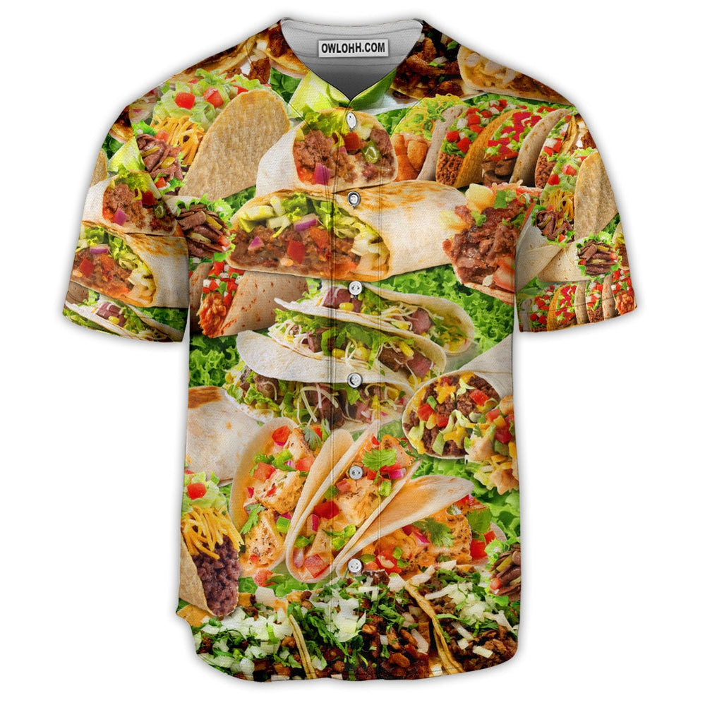Food Tacos Art Lover - Baseball Jersey - Owl Ohh