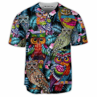Owl Tropical Vibe Art - Baseball Jersey - Owl Ohh - Owl Ohh