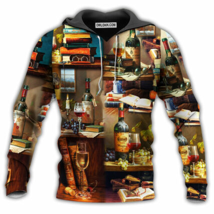 Book And The Smell Of Fine Drink - Hoodie - Owl Ohh - Owl Ohh