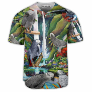 Parrot On The Forest Art - Baseball Jersey - Owl Ohh - Owl Ohh
