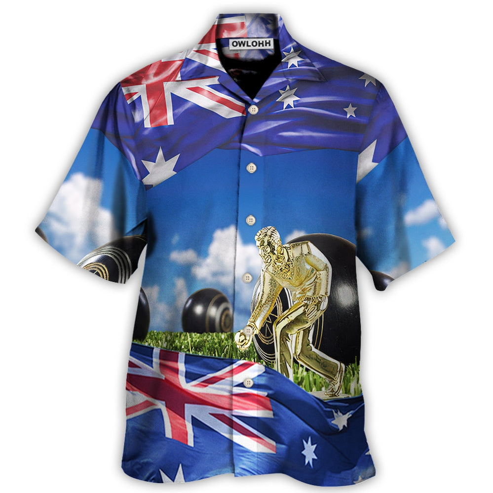 Lawn Bowling The Flag Fly With Wind In Australia - Hawaiian Shirt - Owl Ohh - Owl Ohh