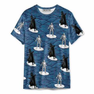 Starwars Storm Trooper Darth Vader Surfing - T-shirt