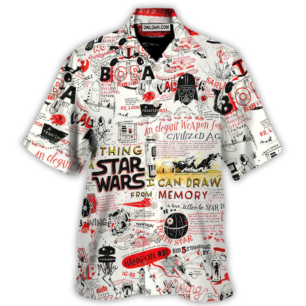 Star Wars All Funny Quotes Comic Style - Hawaiian Shirt