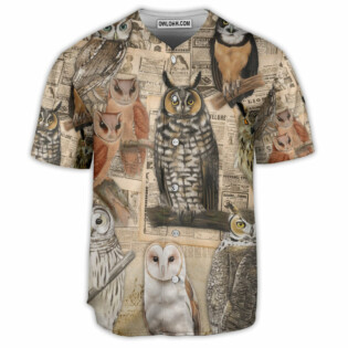 Owl Retro Vintage Style - Baseball Jersey - Owl Ohh - Owl Ohh