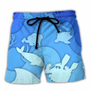 Scuba Diving Ocean Has His Own Secrets Inside It - Beach Short
